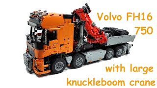 Lego Volvo FH16 750 with large knuckleboom crane [upl. by Lalittah351]