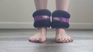 Light Ankle Weight WorkoutASMRBAREFOOTViews of different angles [upl. by Enileuqkcaj]