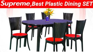 Best 6 Seater Plastic Dining SET  Best quality Plastic dining set 2024 [upl. by Pish]