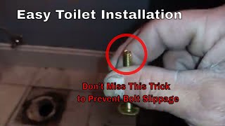 One simple step to insure a perfect toilet mount installation [upl. by Ysirhc120]