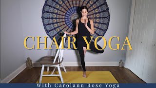 30 Minute Chair Yoga  Intermediate Chair Yoga  Carolann Rose Yoga [upl. by Eedia]