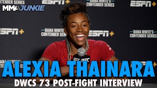 Alexia Thainara Explains Intense Faceoff Before Beatdown Win to Earn UFC Contract  DWCS 73 [upl. by Lalat411]