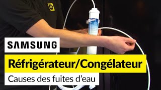 Causes possibles de fuites deau externes sur un réfrigérateur congélateur Samsung [upl. by Harbird]