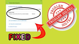 How To Fix  Windows Did Not Detect a Properly Installed Network Adapter  Windows 10 [upl. by Janiuszck]
