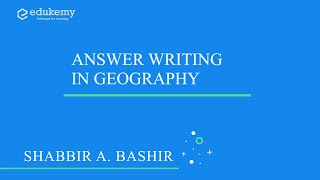 IAS Mains 2020 ANSWER WRITING IN GEOGRAPHY [upl. by Hassadah]