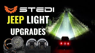 STEDI Type X Pro LED Install amp Review  STEDI Carbon Headlights  Full Jeep Light Upgrade [upl. by Crooks]