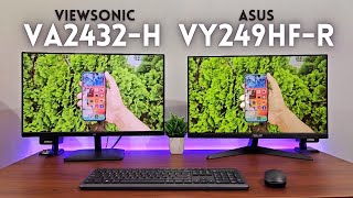 Asus VY249HFR Vs Viewsonic VA2432H  Which One You Should Buy [upl. by Eittod1]