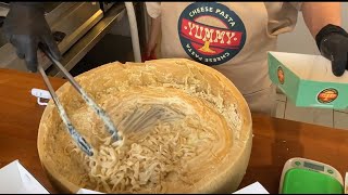 Parmesan Cheese Wheel Pasta  Italian Street Food 🍝 [upl. by Velma]