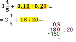 Kolejność wykonywania działań ułamki zwykłe i dziesiętne [upl. by Ikairik]