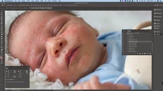 Newborn skin retouching in Photoshop [upl. by Roshan552]