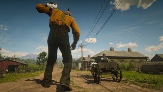 Playing as a GIANT in Red Dead Redemption 2 PC [upl. by Wachter332]