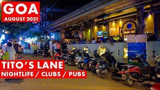 TITOS LANE  GOA NIGHTLIFE  PUBS  BAGA BEACH  GOA VLOG [upl. by Dunlavy]