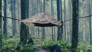 Solo Camping at Forest  Camping in Heavy Rain [upl. by Wymore569]