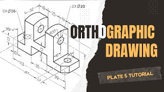 ORTHOGRAPHIC DRAWING  an isometric to orthographic tutorial [upl. by Nnaarual]