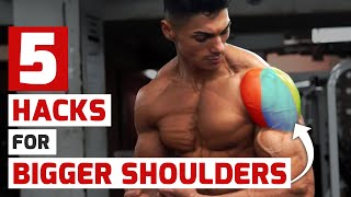 5 Gym Hacks for Bigger Shoulders [upl. by Oilalue]