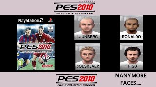 PES 2010 PS2  EVERY REAL FACES IN THE PES SHOP PES 2010 WITH THEIR REAL NAMES [upl. by Telford]