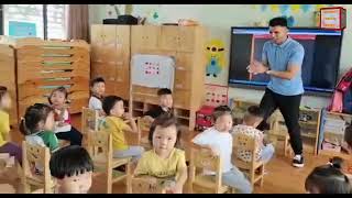 English Demo Class for Kindergarten  How to teach English in a kindergarten in China [upl. by Assel]