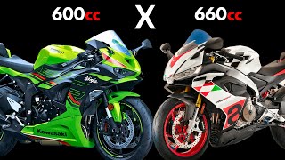 Kawasaki ZX6R vs Aprilia RS 660 Spec Battle🔥The Result is SHOCKING😲 [upl. by Ahsiak]