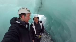 Solheimajokull glacier ice cave Iceland [upl. by Swartz164]