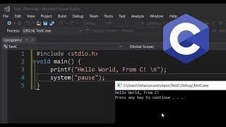 How to Create and Run C Program in Visual Studio [upl. by Nairde]