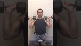 Dumbbell Shoulder Press Proper Form [upl. by Nadabas]