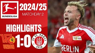 1 FC Union Berlin  FC St Pauli 10 Highlights Bundesliga 202425 [upl. by Danette]