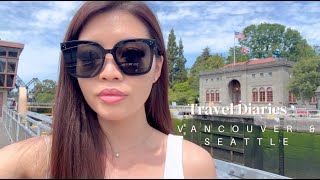 Vancouver amp Seattle Travel Diaries  Richmond BC Food Pike Place  Ballard Locks Chihuly Garden [upl. by Haelhsa]