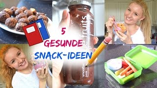 5 GESUNDE amp SCHNELLE SNACKIDEEN für die SCHULE amp UNTERWEGS [upl. by Jadd97]