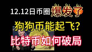 1212日币圈爆发了！狗狗币后市能起飞？比特币又破十万该如何布局？ [upl. by Wanyen105]