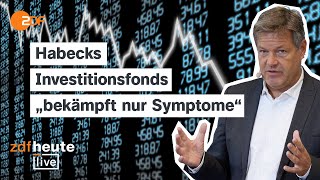 Wirtschaftskrise TopÖkonom über Habecks Investitionsfonds  ZDFheute live [upl. by Arvy695]