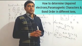 Determination of Paramagnetic Characters Unpaired electrons amp Bond Orders of O2 O2N2N2  etc [upl. by Nevah278]