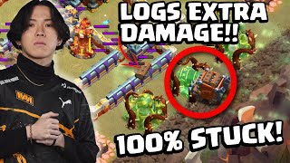 Klaus INVENTS NEW TRICK overgrowth spell amp log launcher COMBO Clash of Clans [upl. by Martie]