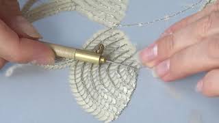 Luneville Embroidery Tutorial Beginner Module 3 Lesson 3 [upl. by Aynnat611]