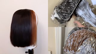 Review  Tutorial  Adding Blonde Streaks to Front Section  ft Unice Hair [upl. by Egiedan]