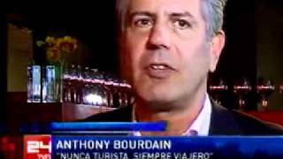 ANTHONY BOURDAIN EN CHILE ENTREVISTADO EN RESTAURANTE DE COCINA PERUANA PART 1 [upl. by Iblehs965]