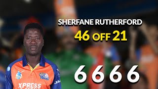 Sherfane Rutherford’s 46 off 21 balls T10 Season 2 [upl. by Tollmann]