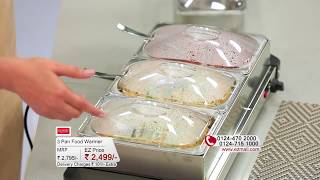 Ezmall  3 Pan Food Warmer [upl. by Leonard647]