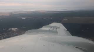 Takeoff from Ulyanovsk Vostochny in a Kosmos Airlines Tu134 [upl. by Eatnohs]