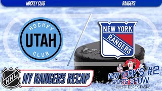 Rangers fall 65 in overtime in chaotic home opener vs Utah Hockey Club [upl. by Maccarthy]