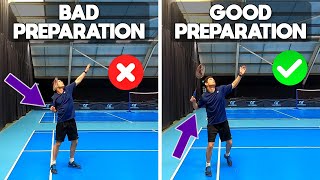 Overhead Preparation In Badminton  Dos And Donts [upl. by Woods407]