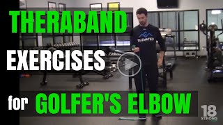 Theraband Exercises For Golfers Elbow [upl. by Neleb]