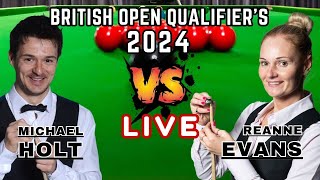 🔴 Snooker Live Michael Holt vs Reanne Evans  British Open Snooker 2024 Qualifiers [upl. by Clementas]