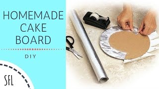 DIY CAKE BOARD  HOMEMADE CAKE BOARD  Simple Frugal Life [upl. by Guntar]