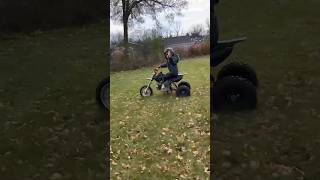 3 wheelin amp pit bikin trike pitbikelife pitbike dirtbike 110cc 3wheeler bikelife fatherson [upl. by Ailimaj9]