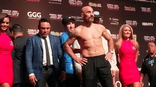 Weigh in Lemieux vs OSullivan boxing [upl. by Warp]