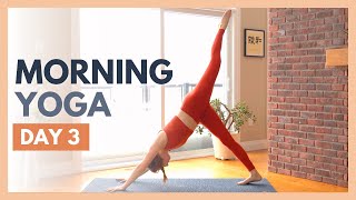 DAY 3 SILENCE  10 min Morning Yoga Stretch  Flexible Body Yoga Challenge [upl. by Infield]