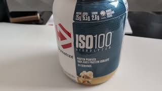 Dymatize ISO100 Hydrolyzed Protein Powder White Gourmet Vanilla Review [upl. by Gnurt]