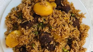 Jinsi ya kupika pilau la nyamacolored rice recipe [upl. by Crompton748]