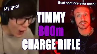 Nicewigg reacts to Timmys 800m charge Rifle shot with Twitch chat live [upl. by Armelda824]