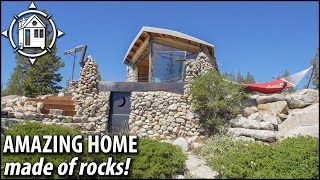 ROCK CABIN built by hand is pro snowboarders amazing home [upl. by Payton194]